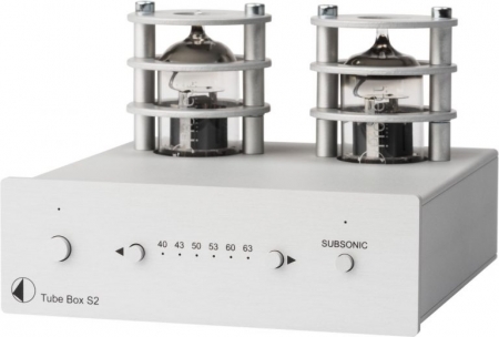 Pro-Ject Tube Box S2, RIAA-Verstärker silber in der Gruppe Heim-Audio / Verstärker / RIAA-Vorverstärker bei BRL (10203010034)