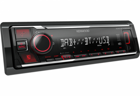 Kenwood KDC-BT408DAB, Autoradio mit Bluetooth, kurzes Gehäuse & DAB+ in der Gruppe Car-HiFi / Autoradio / Single-DIN bei BRL (121KMMBT408DAB)