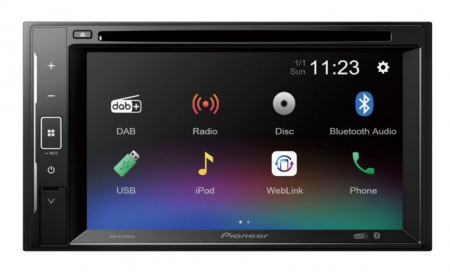 Pioneer AVH-A240DAB, Autoradio mit Bluetooth, DVD, DAB und 3 Paar Vorverstärkerausgängen in der Gruppe Car-HiFi / Autoradio / Doppel-DIN bei BRL (135AVHA240DAB)