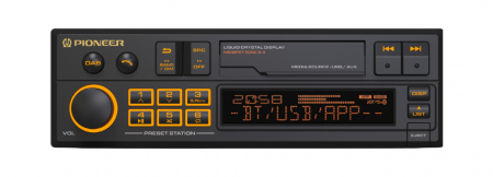 Pioneer SXT-C10PS, Retro-Stereo mit Bluetooth, DAB, USB/AUX und 3 Paar Low-Level-Ausgänge in der Gruppe Car-HiFi / Autoradio / Single-DIN bei BRL (135SXTC10PS)