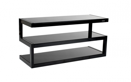 Norstone Esse, Media-Rack in Klavierlackschwarz mit schwarzem Glas in der Gruppe Heim-Audio / Zubehör / HiFi-Racks & Medienmöbel bei BRL (143ESSEBK)