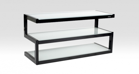 Norstone Esse, Media-Rack in Klavierlackschwarz mit satiniertem Glas in der Gruppe Heim-Audio / Zubehör / HiFi-Racks & Medienmöbel bei BRL (143ESSEBKWH)
