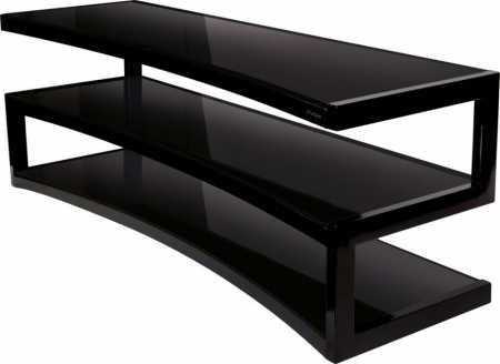 Norstone Esse Curve, Media-Rack in Klavierlackschwarz in der Gruppe Heim-Audio / Zubehör / HiFi-Racks & Medienmöbel bei BRL (143ESSECURVE)