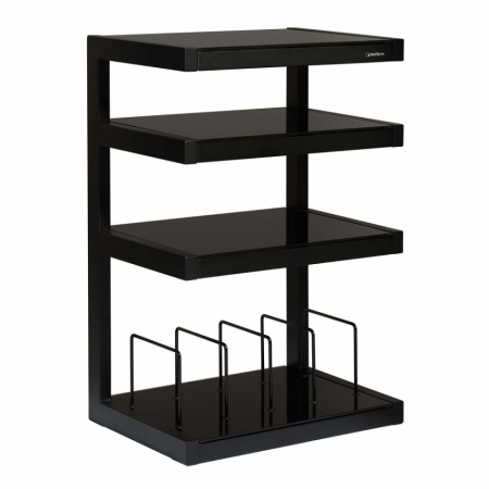 Norstone Esse Hifi Vinyl, mattschwarz mit Walnussböden und Vinylfach in der Gruppe Heim-Audio / Zubehör / HiFi-Racks & Medienmöbel bei BRL (143NOESSHFVBKSN)