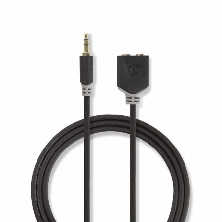 Nedis AUX-Kabel, 1x 3,5mm Stecker auf 2x 3,5mm Buchsen in der Gruppe Car-HiFi / Smartphone im Auto / Smartphone-Zubehör bei BRL (176CABW22100AT02)