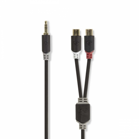 Nedis Stereo-Kabel, 1x 3,5-mm-Stecker auf 2x RCA-Buchse, 0,2 m in der Gruppe Car-HiFi / Smartphone im Auto / Smartphone-Zubehör bei BRL (176CABW22250AT02)