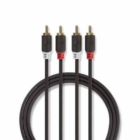 Nedis Stereo-Kabel, 2x RCA-Stecker auf 2x RCA-Stecker in der Gruppe Heim-Audio / Kabel / Analogkabel bei BRL (176CABW24200ATVAR)