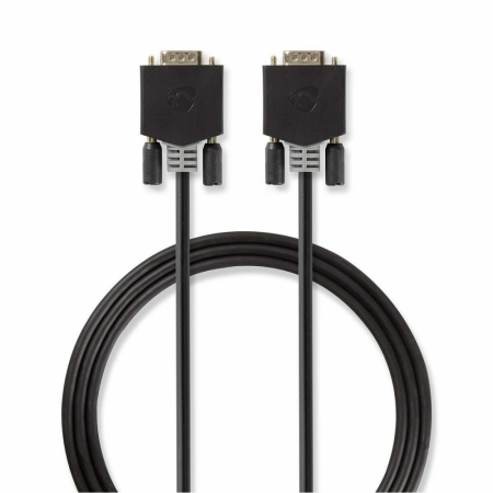 Nedis VGA-Kabel. VGA-Stecker auf VGA-Stecker, 2 m in der Gruppe Heim-Audio / Kabel / Diverse Kabel & Adapter bei BRL (176CCBW59000AT20)