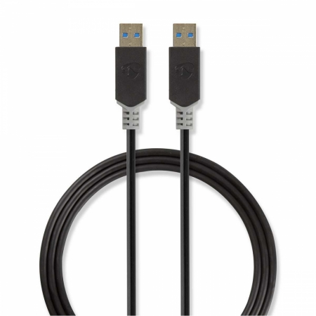 Nedis USB 3.0 USB-A-Stecker auf USB-A-Stecker, 2 m in der Gruppe Heim-Audio / Kabel / Diverse Kabel & Adapter bei BRL (176CCBW61000AT20)