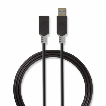Nedis USB 3.0 USB-A-Stecker auf USB-A-Buchse, 2 m in der Gruppe Heim-Audio / Kabel / Diverse Kabel & Adapter bei BRL (176CCBW61010AT20)