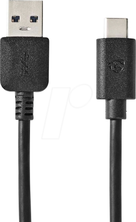 NEDIS CCGW61600BK20 USB-A-auf-USB-C-Kabel, schwarz, 2 Meter in der Gruppe Heim-Audio / Kabel / Digitalkabel bei BRL (176CCGW61600BK20)