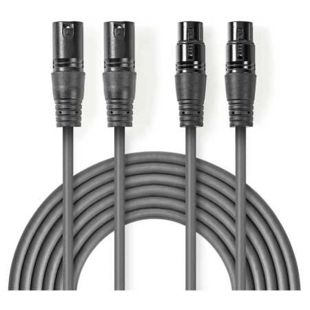 Nedis XLR-Kabel in der Gruppe Heim-Audio / Kabel / Analogkabel bei BRL (176COTH15030GYr)