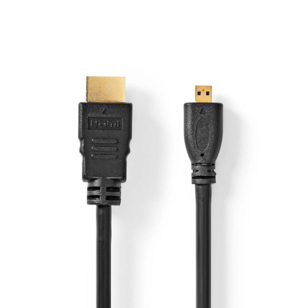 Nedis HDMI-auf-Micro-HDMI-Kabel, 1,5 Meter in der Gruppe Heim-Audio / Kabel / HDMI bei BRL (176CVGL34700BK15)