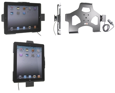 Brodit Aktivhalterung mit USB-Kabel und Zigarettenanzünder-Adapter, Apple iPad 2 (A1395, A1396, A1397)/3rd Gen (A1416, A1430, A1403) in der Gruppe Car-HiFi / Smartphone im Auto / Handyhalterungen bei BRL (240521244)