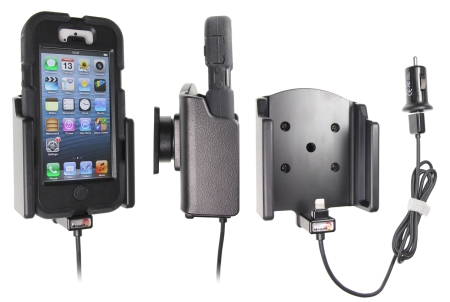 Brodit Aktivhalterung mit USB-Kabel und Zigarettenanzünder-Adapter, Apple iPhone 5/5S/SE in der Gruppe Car-HiFi / Smartphone im Auto / Handyhalterungen bei BRL (240521512)