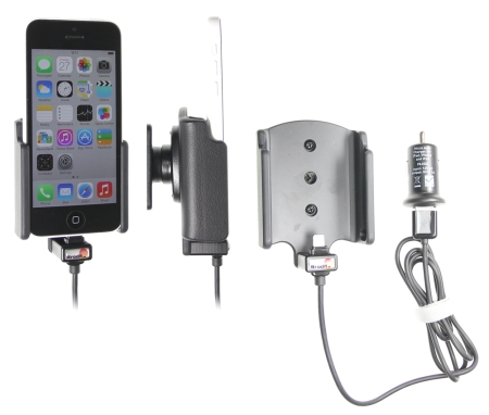 Brodit Aktivhalterung mit USB-Kabel und Zigarettenanzünder-Adapter, Apple iPhone 5C in der Gruppe Car-HiFi / Smartphone im Auto / Handyhalterungen bei BRL (240521562)
