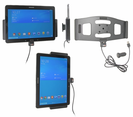 Brodit Aktivhalterung mit USB-Kabel und Zigarettenanzünder-Adapter, Samsung Galaxy Tab PRO 10.1 LTE SM-T525/SM-T520 in der Gruppe Car-HiFi / Smartphone im Auto / Handyhalterungen bei BRL (240521608)