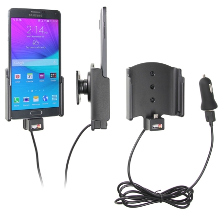 Brodit Aktivhalterung mit USB-Kabel und Zigarettenanzünder-Adapter, Samsung Galaxy Note 4 in der Gruppe Car-HiFi / Smartphone im Auto / Handyhalterungen bei BRL (240521683)