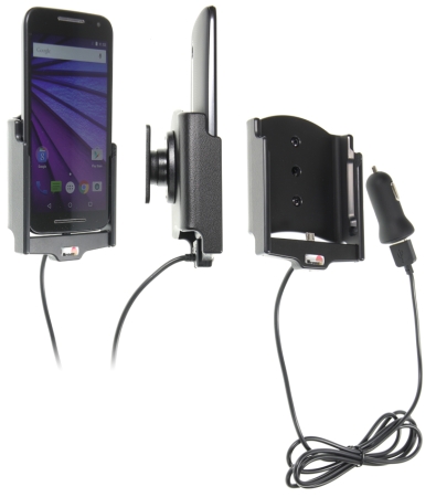 Brodit Aktivhalterung mit USB-Kabel und Zigarettenanzünder-Adapter, Motorola Moto G (3rd Gen) in der Gruppe Car-HiFi / Smartphone im Auto / Handyhalterungen bei BRL (240521761)