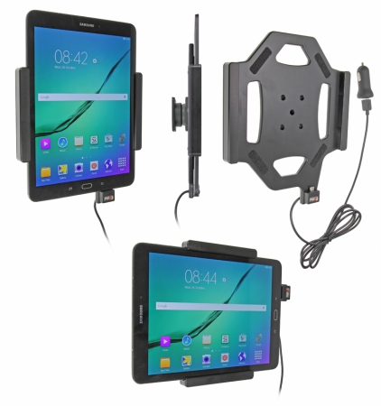 Brodit Aktivhalterung mit USB-Kabel und Zigarettenanzünder-Adapter, Samsung Galaxy Tab S2 9.7 SM-T810/SM-T813/SM-T815/SM-T819 in der Gruppe Car-HiFi / Smartphone im Auto / Handyhalterungen bei BRL (240521782)