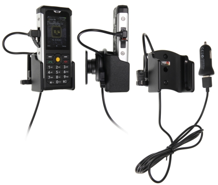 Brodit Aktivhalterung mit USB-Kabel und Zigarettenanzünder-Adapter, CAT B100 in der Gruppe Car-HiFi / Smartphone im Auto / Handyhalterungen bei BRL (240521847)