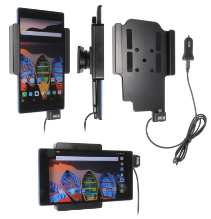 Brodit Aktivhalter mit USB-Kabel und Zigarettenanzünderadapter, Lenovo Tab 3 7 in der Gruppe Car-HiFi / Smartphone im Auto / Handyhalterungen bei BRL (240521938)
