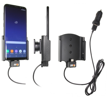 Brodit Aktivhalter mit USB-Kabel und Zigarettenanzünderadapter, Samsung Galaxy S8+ in der Gruppe Car-HiFi / Smartphone im Auto / Handyhalterungen bei BRL (240521967)