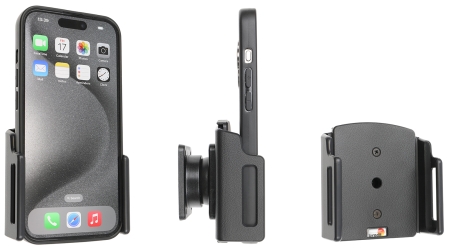 Brodit Passivhalterung mit Kugelgelenk, Apple iPhone 15/15 Pro/16/16 Pro/16e in der Gruppe Car-HiFi / Smartphone im Auto / Handyhalterungen bei BRL (240711376)