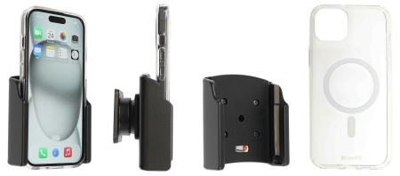 Brodit Handyhülle mit Passivhalterung, Apple iPhone 15 in der Gruppe Car-HiFi / Smartphone im Auto / Handyhalterungen bei BRL (240711393)