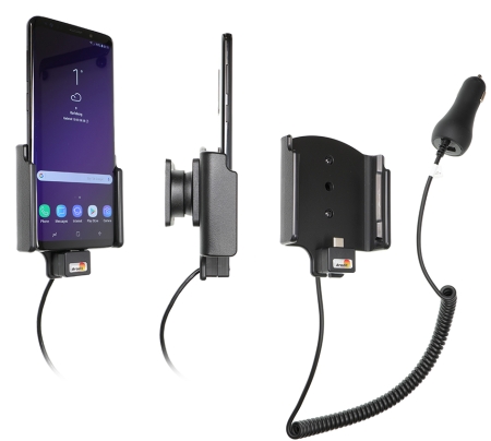 Brodit Aktivhalterung mit Zigarettenanzünderstecker, Samsung Galaxy S9+ in der Gruppe Car-HiFi / Smartphone im Auto / Handyhalterungen bei BRL (240712039)