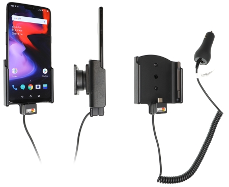 Brodit Aktivhalterung mit Zigarettenanzünderstecker, OnePlus 6/6T in der Gruppe Car-HiFi / Smartphone im Auto / Handyhalterungen bei BRL (240712059)