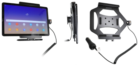 Brodit Aktivhalterung mit Zigarettenanzünderstecker, Samsung Galaxy Tab S4 10.5 SM-T830/SM-T835 in der Gruppe Car-HiFi / Smartphone im Auto / Handyhalterungen bei BRL (240712077)
