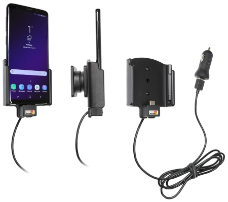 Aktive Halterung mit USB-Kabel und Zigarettenanzünder-Adapter, Samsung Galaxy S9 in der Gruppe Car-HiFi / Smartphone im Auto / Handyhalterungen bei BRL (240721038)