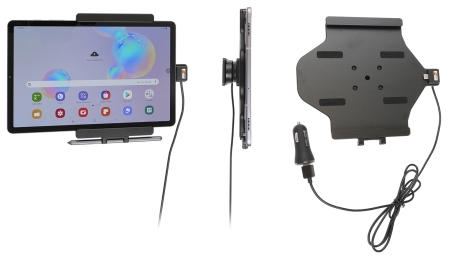 Brodit Aktivhalter mit USB-Kabel und Zigarettenanzünder-Adapter, Samsung Galaxy Tab S6 10.5 SM-T860/SM-T865 in der Gruppe Car-HiFi / Smartphone im Auto / Handyhalterungen bei BRL (240721166)