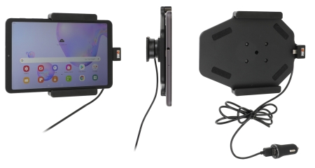 Brodit Aktivhalter mit USB-Kabel und Zigarettenanzünder-Adapter, Samsung Galaxy Tab A 8.4 (2020) SM-T307 in der Gruppe Car-HiFi / Smartphone im Auto / Handyhalterungen bei BRL (240721193)