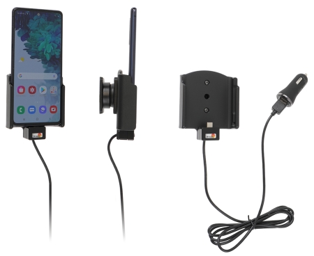 Brodit Aktivhalter mit USB-Kabel und Zigarettenanzünder-Adapter, Samsung Galaxy S20 FE (SM-G780/SM-G781) in der Gruppe Car-HiFi / Smartphone im Auto / Handyhalterungen bei BRL (240721240)