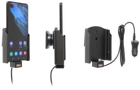 Brodit Aktivhalterung mit USB-Kabel und Zigarettenanzünder-Adapter, Samsung Galaxy S21+ 5G SM-G996B/SM-G996B/DS in der Gruppe Car-HiFi / Smartphone im Auto / Handyhalterungen bei BRL (240721245)