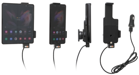 Brodit Aktivhalterung mit USB-Kabel und Zigarettenanzünder-Adapter, Samsung Galaxy Z Fold3 5G in der Gruppe Car-HiFi / Smartphone im Auto / Handyhalterungen bei BRL (240721274)