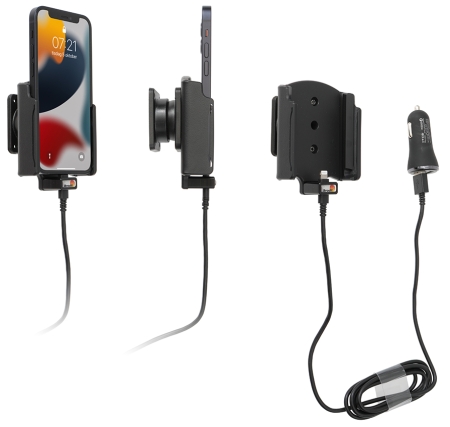 Brodit Aktivhalterung mit USB-Kabel und Zigarettenanzünder-Adapter, Apple iPhone 13 Mini in der Gruppe Car-HiFi / Smartphone im Auto / Handyhalterungen bei BRL (240721275)