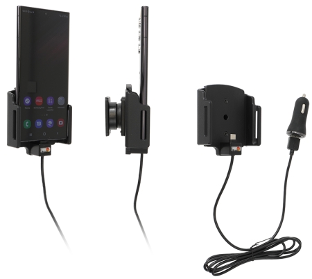 Brodit Aktivhalterung mit USB-Kabel und Zigarettenanzünder-Adapter, Samsung Galaxy S22 Ultra 5G (SM-S908B/SM-S908B/DS) in der Gruppe Car-HiFi / Smartphone im Auto / Handyhalterungen bei BRL (240721295)