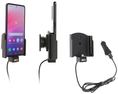 Brodit Aktivhalterung mit USB-Kabel und Zigarettenanzünder-Adapter, Samsung Galaxy A53 5G SM-A536B/DS in der Gruppe Car-HiFi / Smartphone im Auto / Handyhalterungen bei BRL (240721309)