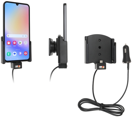 Brodit Aktivhalterung mit USB-Kabel und Zigarettenanzünder-Adapter, Samsung Galaxy A34 5G in der Gruppe Car-HiFi / Smartphone im Auto / Handyhalterungen bei BRL (240721378)
