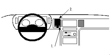 ProClip Montagebügel Chrysler Voyager 91-93, Zentriert in der Gruppe Car-HiFi / Was passt in mein Auto / Chrysler / Chrysler Voyager bei BRL (240851956)