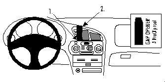 ProClip Montagehalterung Mitsubishi Colt 96-04/Lancer 96-03, zentriert in der Gruppe Car-HiFi / Was passt in mein Auto / Mitsubishi / Colt / Colt 2003-2008 bei BRL (240852306)