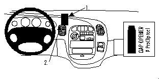 ProClip Montagehalterung Hyundai H1 98-08, zentriert in der Gruppe Car-HiFi / Was passt in mein Auto / Hyundai / H-1 / H-1 2005-2007 bei BRL (240852625)