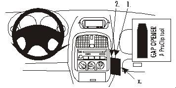 ProClip Montagehalterung Mitsubishi Carisma 99-05, angewinkelt in der Gruppe Car-HiFi / Was passt in mein Auto / Mitsubishi / Carisma bei BRL (240852712)