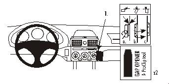 ProClip Montagehalterung Toyota MR2 Spyder 00-05, Abgewinkelt in der Gruppe Car-HiFi / Was passt in mein Auto / Toyota / MR2 / MR2 2000-2007 bei BRL (240852819)