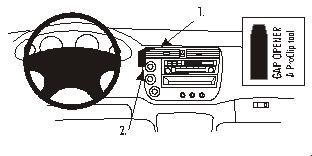 ProClip Montagehalterung Honda Civic 4 Türen 01-05/Civic Hybrid 03-05, Zentriert in der Gruppe Car-HiFi / Was passt in mein Auto / Honda / Civic / Civic 2001-2005 bei BRL (240852903)
