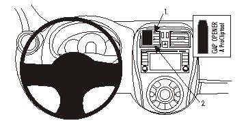 ProClip-Montagehalterung Nissan Micra 14-15, zentriert in der Gruppe Car-HiFi / Was passt in mein Auto / Nissan / Micra / Micra K13 2010-2017 bei BRL (240854944)