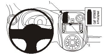 ProClip-Montagehalterung Nissan Note 13-15, zentriert in der Gruppe Car-HiFi / Was passt in mein Auto / Nissan / Note bei BRL (240854978)